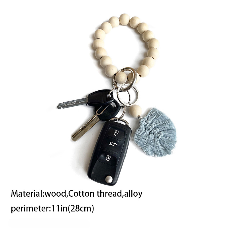 Wholesale Wooden Beads Bracelet Key Chain